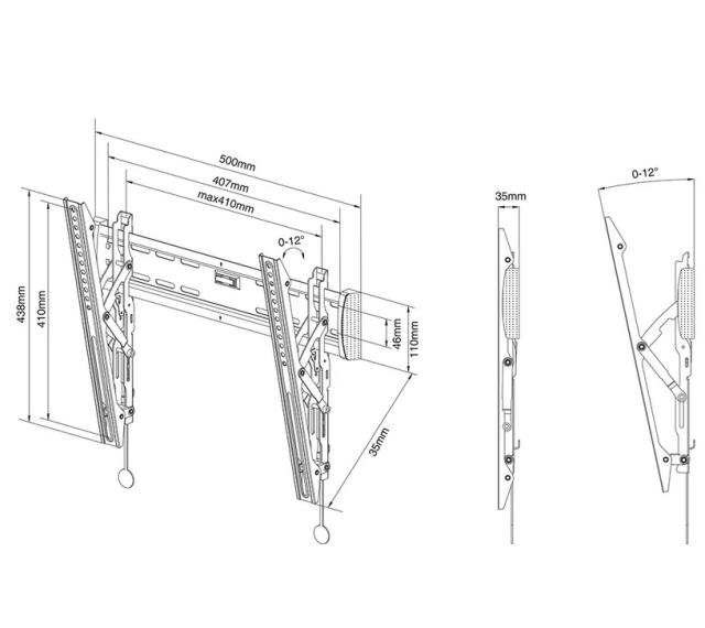 Стойка Neomounts Flat Screen Wall Mount (tilt)