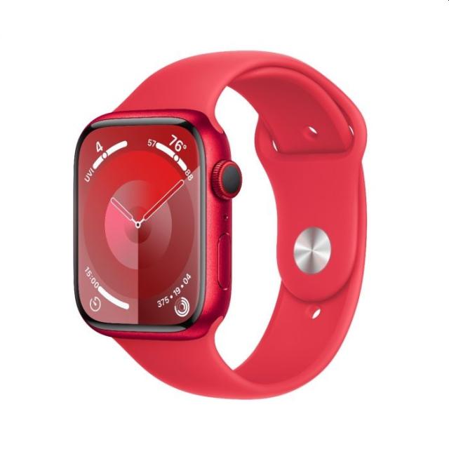 Часовник Apple Watch Series 9 GPS + Cellular 45mm (PRODUCT)RED Aluminium Case with (PRODUCT)RED Sport Band - M/L