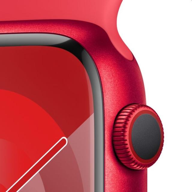 Часовник Apple Watch Series 9 GPS + Cellular 45mm (PRODUCT)RED Aluminium Case with (PRODUCT)RED Sport Band - M/L