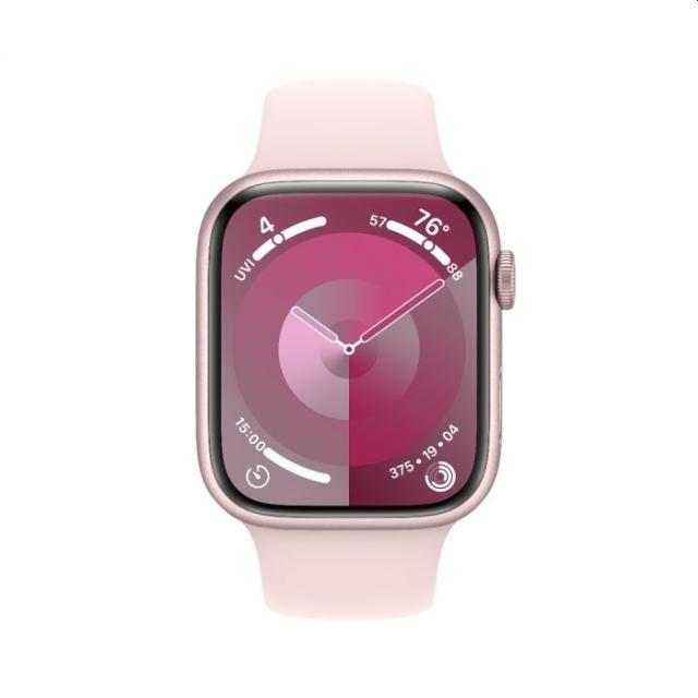 Часовник Apple Watch Series 9 GPS + Cellular 45mm Pink Aluminium Case with Light Pink Sport Band - S/M