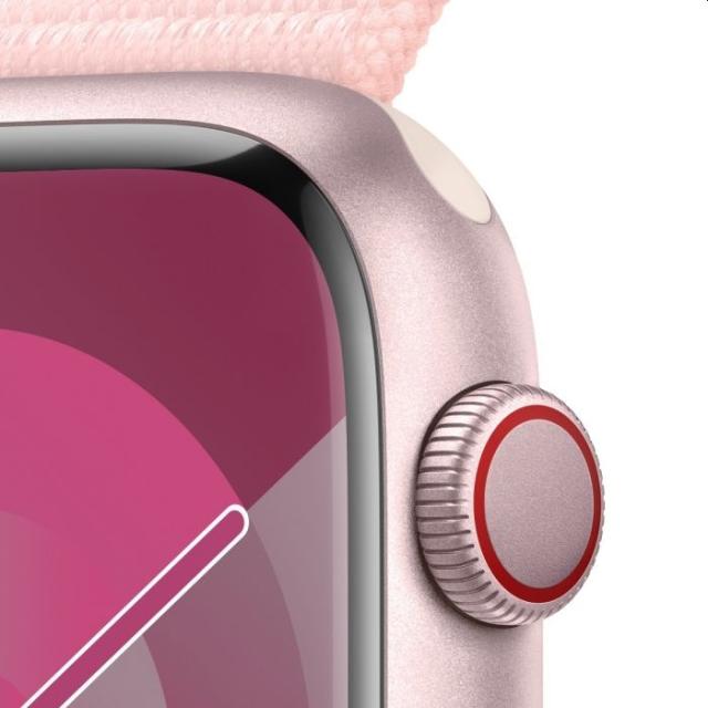 Часовник Apple Watch Series 9 GPS + Cellular 45mm Pink Aluminium Case with Light Pink Sport Loop