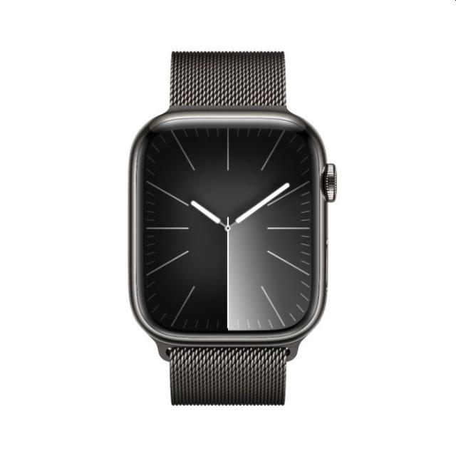 Часовник Apple Watch Series 9 GPS + Cellular 45mm Graphite Stainless Steel Case with Graphite Milanese Loop