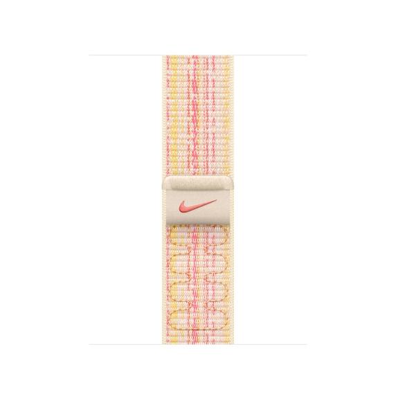 Каишка за часовник Apple 41mm Starlight/Pink Nike Sport Loop