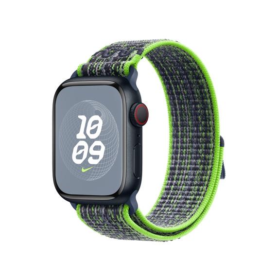 Каишка за часовник Apple 41mm Bright Green/Blue Nike Sport Loop