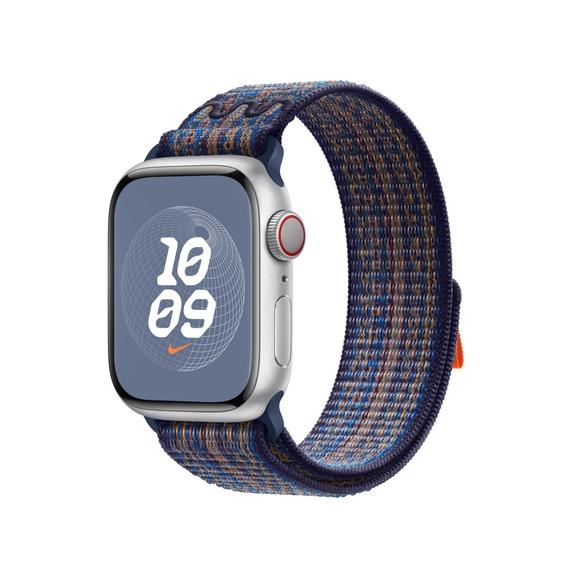 Каишка за часовник Apple 41mm Game Royal/Orange Nike Sport Loop
