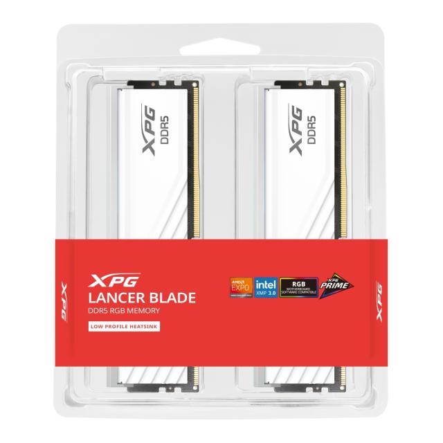 Памет ADATA LANCER BLADE RGB 32GB (2x16GB) DDR5 6400 MHz U-DIMM White