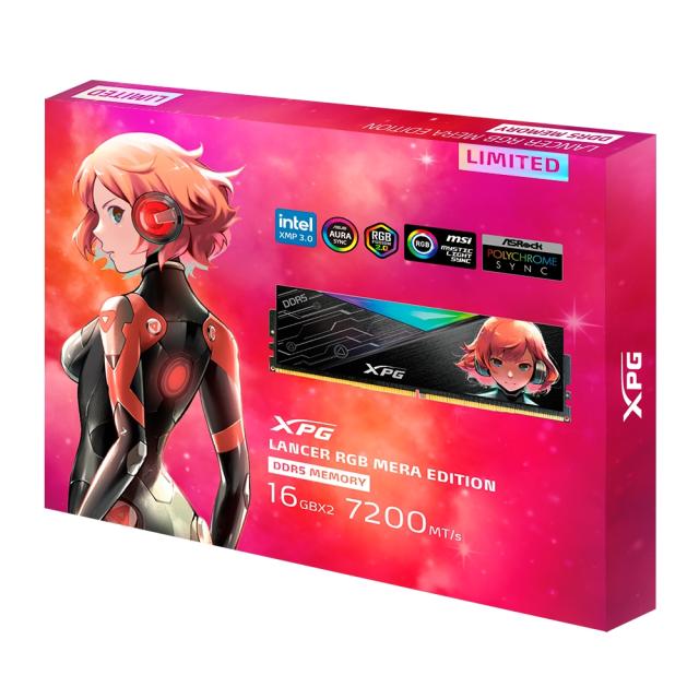 Памет ADATA LANCER MERA LIMITED RGB 32GB (2x16GB) DDR5 7200 MHz U-DIMM