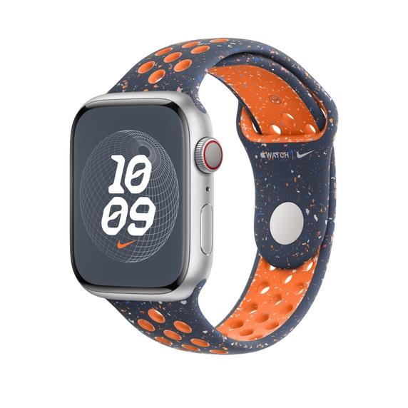 Каишка за часовник Apple 45mm Blue Flame Nike Sport Band - S/M