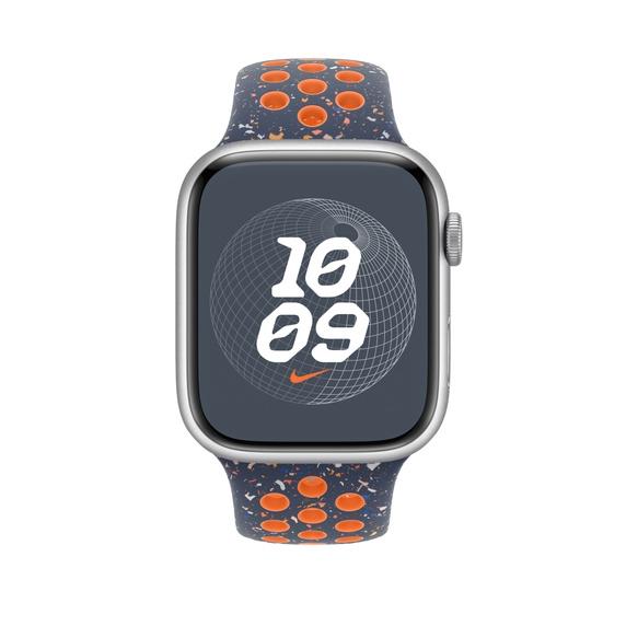 Каишка за часовник Apple 45mm Blue Flame Nike Sport Band - M/L