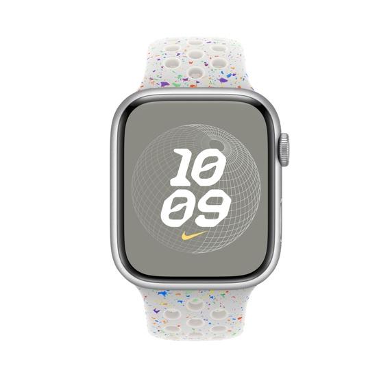 Каишка за часовник Apple 45mm Pure Platinum Nike Sport Band - S/M