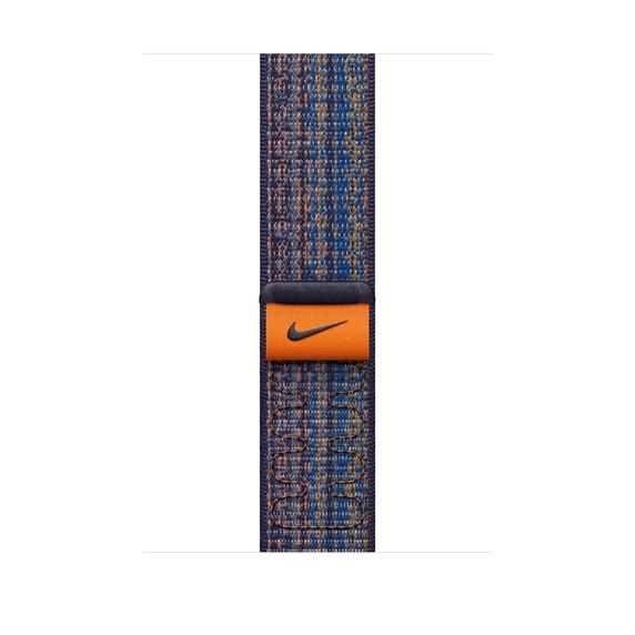 Каишка за часовник Apple 45mm Game Royal/Orange Nike Sport Loop