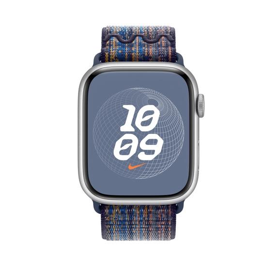 Каишка за часовник Apple 45mm Game Royal/Orange Nike Sport Loop