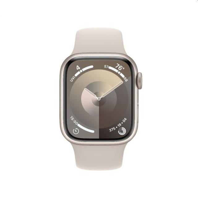 Часовник Apple Watch Series 9 GPS + Cellular 41mm Starlight Aluminium Case with Starlight Sport Band - M/L