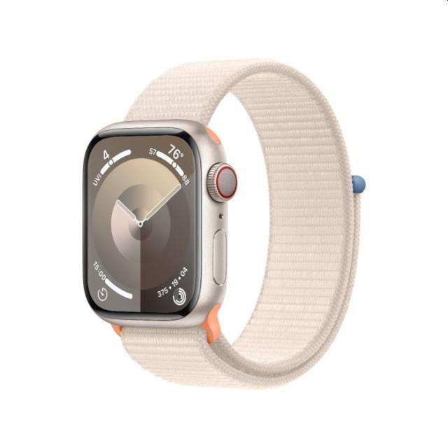 Часовник Apple Watch Series 9 GPS + Cellular 41mm Starlight Aluminium Case with Starlight Sport Loop