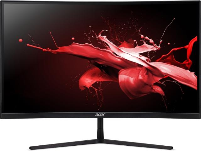 Монитор Acer Nitro EI322QURPbmiippx, 31.5" Curved 1500R VA LED, ZeroFrame, FreeSync, DisplayHDR 400, 1ms (VRB), 100M:1, 320nits, 2560x1440 WQHD, 144Hz (max 165Hz), 2xHDMI, 2xDP, Audio out, 2x2W, Tilt, Black