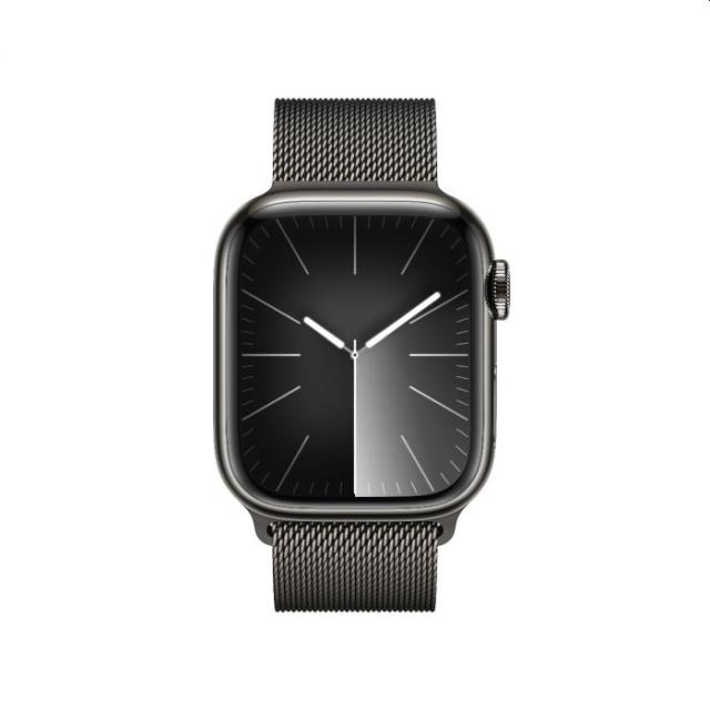 Часовник Apple Watch Series 9 GPS + Cellular 41mm Graphite Stainless Steel Case with Graphite Milanese Loop