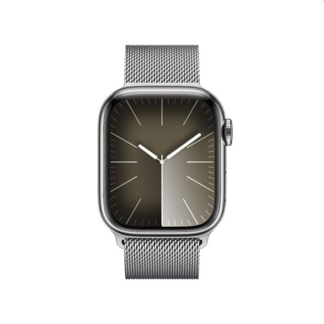 Часовник Apple Watch Series 9 GPS + Cellular 41mm Silver Stainless Steel Case with Silver Milanese Loop