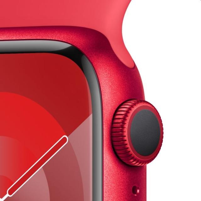Часовник Apple Watch Series 9 GPS 41mm (PRODUCT)RED Aluminium Case with (PRODUCT)RED Sport Band - S/M