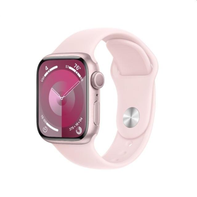 Часовник Apple Watch Series 9 GPS 41mm Pink Aluminium Case with Light Pink Sport Band - S/M