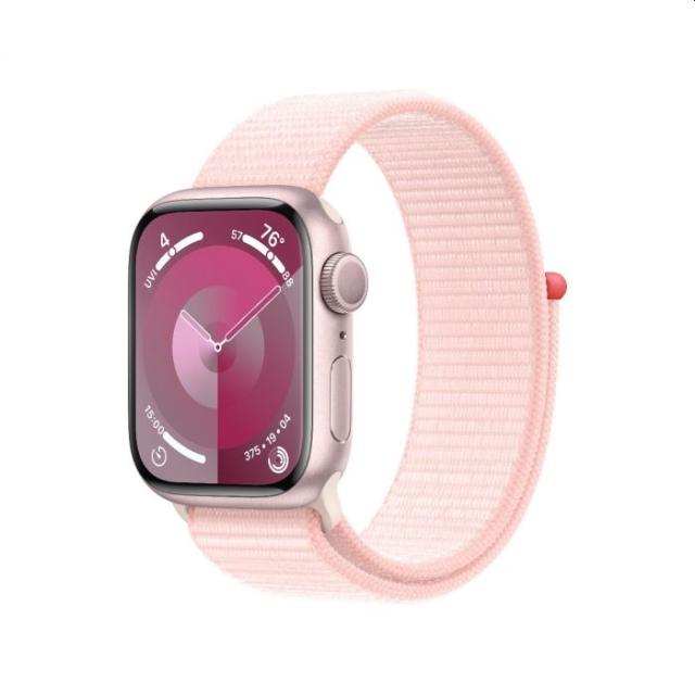 Часовник Apple Watch Series 9 GPS 41mm Pink Aluminium Case with Light Pink Sport Loop