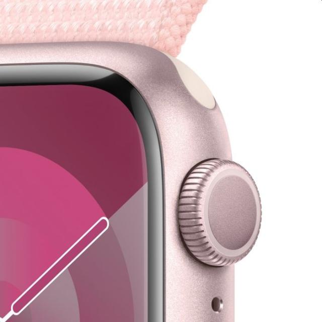 Часовник Apple Watch Series 9 GPS 41mm Pink Aluminium Case with Light Pink Sport Loop