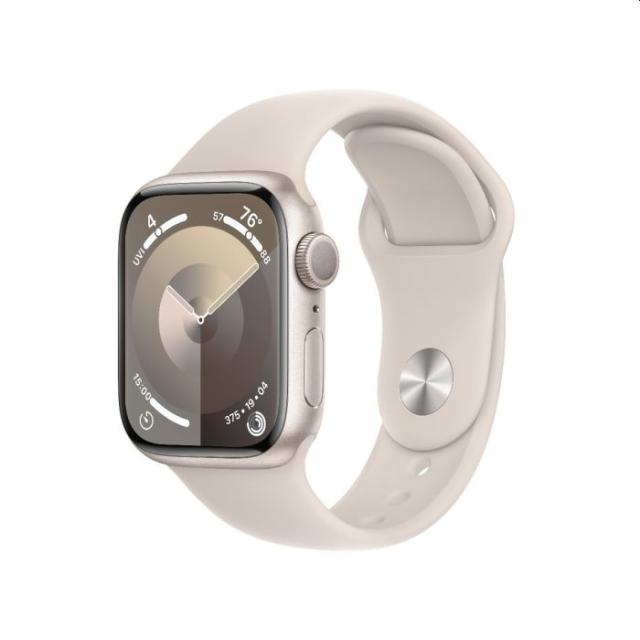 Часовник Apple Watch Series 9 GPS 41mm Starlight Aluminium Case with Starlight Sport Band - S/M