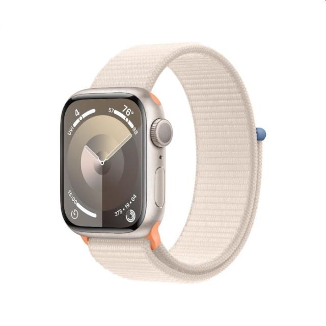 Часовник Apple Watch Series 9 GPS 41mm Starlight Aluminium Case with Starlight Sport Loop
