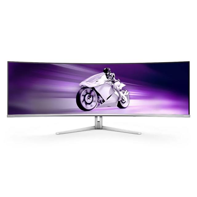 Монитор Philips 49M2C8900, 36 48.8" (123.95 cm)  Curved 1800R QD-OLED, 5120x1440@240Hz, 0.03 GtG, Brightness 1000, 1000000:1, DCR 80M:1, Adaptive Sync, FlickerFree, Low Blue Mode, 7.5Wx4+DTS, Tilt, Height Adjust, Swivel, 2xHDMI, DP, USB hub