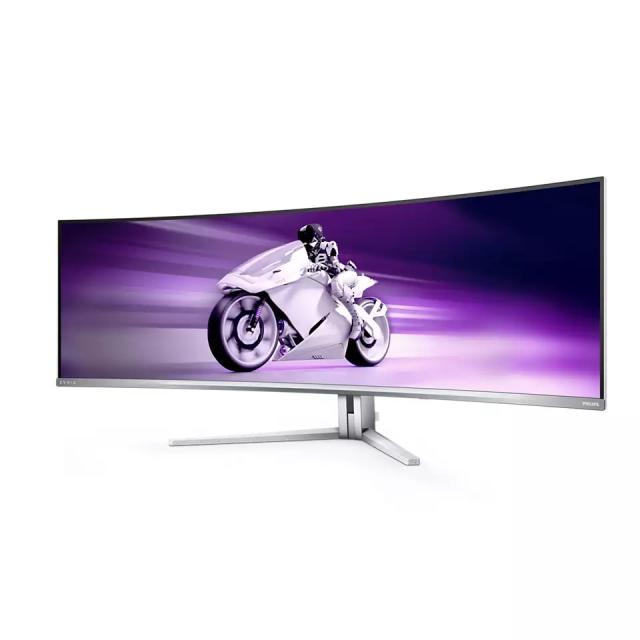 Монитор Philips 49M2C8900, 36 48.8" (123.95 cm)  Curved 1800R QD-OLED, 5120x1440@240Hz, 0.03 GtG, Brightness 1000, 1000000:1, DCR 80M:1, Adaptive Sync, FlickerFree, Low Blue Mode, 7.5Wx4+DTS, Tilt, Height Adjust, Swivel, 2xHDMI, DP, USB hub