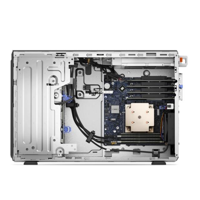 Сървър Dell PowerEdge T350, Chassis 8 x 3.5", Xeon E-2314, 16GB, 1x480GB SSD SATA Read Intensive 6Gbps 512 2.5" Hot-plug AG Drive, Bezel, Broadcom 5720 Dual Port, PERC H355, iDRAC9 Basic 15G, Redundant 600W, 3Y Basic Onsite