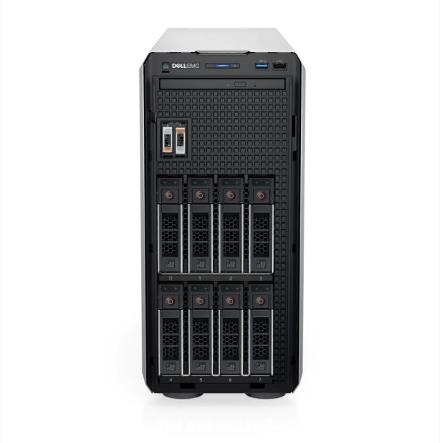 Сървър Dell PowerEdge T350, Chassis 8 x 3.5", Xeon E-2314, 16GB, 1x480GB SSD SATA Read Intensive 6Gbps 512 2.5" Hot-plug AG Drive, Bezel, Broadcom 5720 Dual Port, PERC H355, iDRAC9 Basic 15G, Redundant 600W, 3Y Basic Onsite