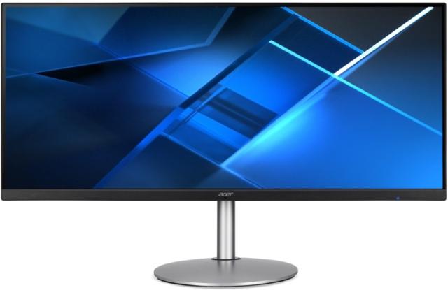 Монитор Acer CB342CKCsmiiphuzx, 34" IPS LED, Anti-Glare, ZeroFrame, FreeSync, HDR400, 1ms(VRB), 100M:1, 400 nits, 3440x1440 QHD, 75Hz, 2xHDMI, DP, Type-C(65W), Audio out, USB 3.0 Hub, Speakers 2x3W, Height adj., Tilt, Silver/Black