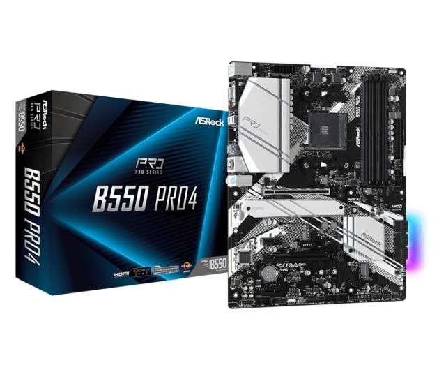 Дънна платка Asrock B550 Pro 4 + Lanberg Wireless Network Card USB adapter NC-1200-WIE AC1200 Dual Band