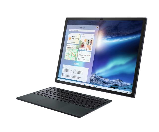 Лаптоп Asus Zenbook Fold OLED UX9702AA-FOLED-MD731X, Intel i7-1250U 1.1 GHz (8-core/12-thread, 12MB cache, up to 4.7 GHz),  17,3" 2560 x 1920 FOLED 4:3 aspect ratio, LPDDR5 16G (ON BD), 1TB PCIEG4 SSD, WiFi 6e, Win 11 Pro, Tech Black+Fury Gaming Chai