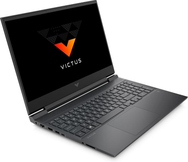 Лаптоп HP Victus 16-r0017nu Mica Silver, Core i5-13500H (up to 4.7GHz/18MB/12C), 16.1"FHD AG IPS 250nits 144Mhz, 16GB 5600Mhz 2DIMM, 512GB PCIe SSD, NVIDIA GeForce RTX 4050 6GB, Wi-Fi 6 + BT 5.3, RGB Backlit Kbd, 4C Batt, Free DOS+Fury Gaming Chair A