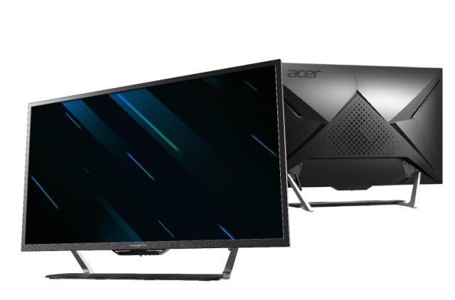 Монитор Acer Predator CG437KP, 42.5" VA, G-SYNC Comp./Adaptive Sync, HDR 1000, Delta E<2, 1ms (VRB), 4000:1, 750nits, UHD 3840x2160, up to 144Hz, 2xDP, USB Type-C, USB Hub 2.0/3.0, Audio Out, 2X10W, Height adj., Tilt, Pivot, Swivel, Black