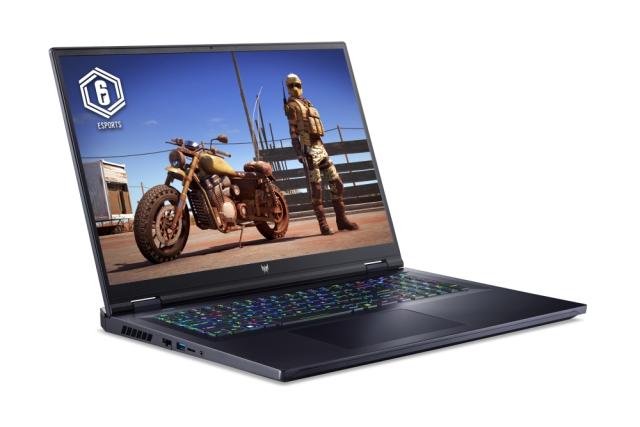 Лаптоп Acer Predator, PH18-71-909U, Intel Core i9-13900HX (up to 5.40GHz, 36MB), 18" WQXGA (2560x1600) IPS 165Hz DCI-P3 100% DDS, 16GB DDR5 5600MHz, 1024GB PCIe SSD, RTX 4070 8GB GDDR6, WIFI 6E BT INTEL Killer, Micro SD, FHD cam+mic, RGB-backlit Kb, 