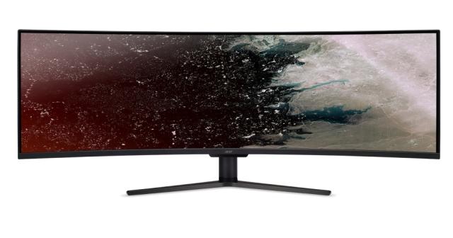 Монитор Acer Nitro EI491CRPbmiiipx, 49'' VA LED, Curved, 4ms, ZeroFrame, 32:9 Quantum Dot 120Hz (144Hz Overclock), FreeSync 2, DisplayHDR 400, 100M:1, ACM 400cd/m2, DFHD 3840 x 1080, 3xHDMI, 1xDP, MM Audio out, VESA wall, Black