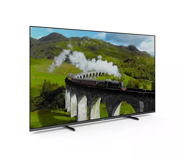Телевизор Philips 50PUS7608/12, 50" UHD HD LED, 3840 x 2160, DVB-T/T2/T2-HD/C/S/S2, Pixel Precise Ultra HD, HDR+, HLG, Smart TV with new OS, Dolby Vision, Atmos HDMI, VRR, 2* USB, Cl+, 802.11n, Lan, 20W RMS, Black+Logitech Wireless Touch Keyboard K40