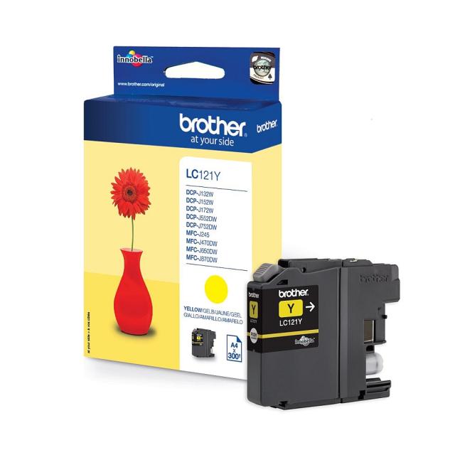 Консуматив Brother LC-121 Yellow Ink Cartridge for MFC-J470DW/DCP-J552DW