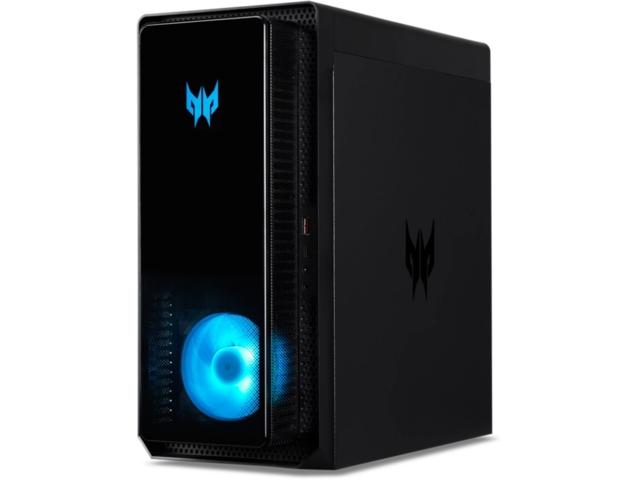 Настолен компютър Acer Predator PO3-650, i5-13400F 10C (up to 4.6GHz, 20MB), 32GB DDR5 (2*16GB, max. 64GB 4800MHz), no DVD, NVIDIA GeForce RTX 4060 8GB GDDR6, 1024GB SSD PCI-e, M.2 slot free, Free DOS 