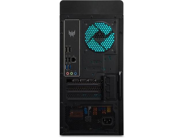Настолен компютър Acer Predator PO3-650, i7-13700F (up to 5.20GHz, 30MB), 32GB DDR5 (2*16GB, max. 64GB 4800MHz), 1024GB SSD PCI-e, M.2 slot free, no DVD, NVIDIA GeForce 4070 12GB GDDR6, 4*USB 2.0, 4*USB 3.2, USB Type -C, Audio jacks, GLAN, WiFi6E & B