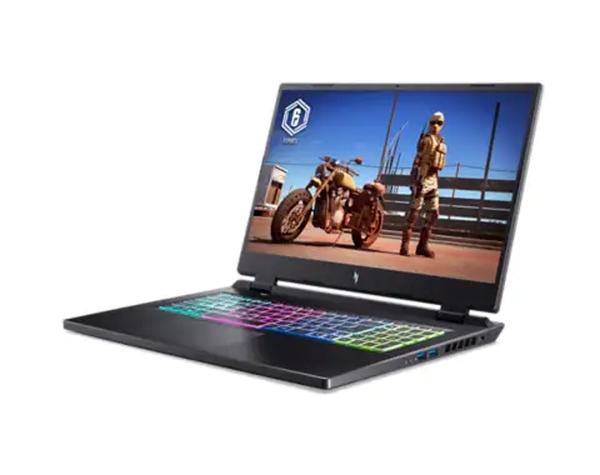 Лаптоп Acer Nitro 5, AN17-51-7593, Intel Corei7-13700H (3.70GHz up to 5.00GHz, 24MB), 17.3" QHD (2560x1440) IPS, 165Hz, 16GB DDR5 (1 slot free), 1024GB PCIe SSD, RTX 4060 8GB GDDR6, Wi-Fi 6e, BT 5.1, HD Mic&Cam, RGB Backlit KB, Free DOS