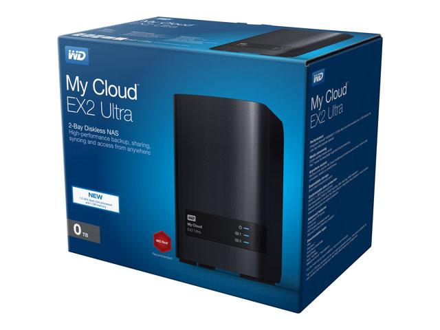 Мрежов сторидж Western Digital Cloud EX2 Ultra NAS 0TB, дву-ядрен Marvell ARMADA 385 1.3GHz, без твърд диск (2x SATA), 1GB RAM, Lan1000, 2x USB 3.0