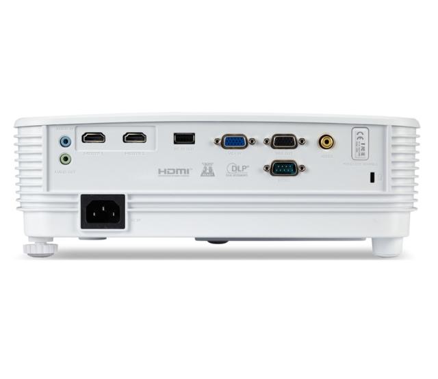 Мултимедиен проектор Acer Projector P1157i DLP, SVGA (800x600), 4800 ANSI LUMENS, 20000:1,HDMI, RCA, Wireless dongle included, Audio in/out, VGA out, USB type A (5V/1A), RS-232,Bluelight Shield, LumiSense, Built-in 3W Speaker, 2.4kg, White+Acer T82-W