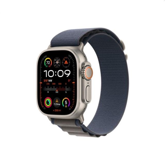 Часовник Apple Watch Ultra 2 GPS + Cellular, 49mm Titanium Case with Blue Alpine Loop - Medium