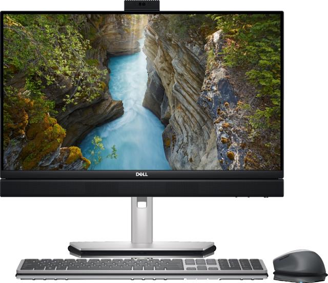 Настолен компютър Dell Optiplex 7410 AIO, Intel Core i5-13500T (6+8 Cores/24MB/1.6GHz to 4.6GHz), 23.8" FHD (1920x1080) Touch, 8GB (1x8GB) DDR4, 256GB SSD PCIe M.2, Integrated Graphics, Adj Stand, FHD Camera, WiFi 6E, BT, Wireless, Linux 