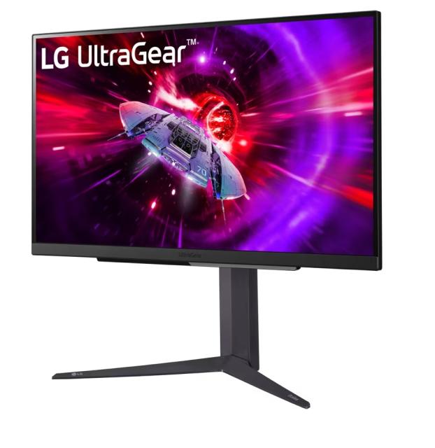 Монитор LG 27GR83Q-B, 27" UltraGear IPS, 1ms (GtG), 240Hz, 1000:1, 400cd/m2, QHD 2560x1440, AMD FreeSync, G-Sync Compatible, HDR 400, DCI-P3 95%, VRR, USB, HDMI, DisplayPort, Height Adjustable, Tilt, Swivel, Black