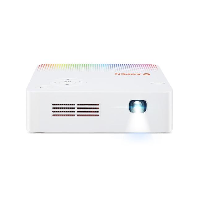 Мултимедиен проектор AOPEN Projector PV10 (powered by Acer), DLP, WVGA (854 x 480), 300Lm, 5000:1, LED Lamp (up to 30,000 hours), HDMI, DC Out (5V/0.5A, USB Type A), Stereo mini jack, WiFi, Speaker 2W, 0.4Kg, White + Logitech Wireless Presenter R400