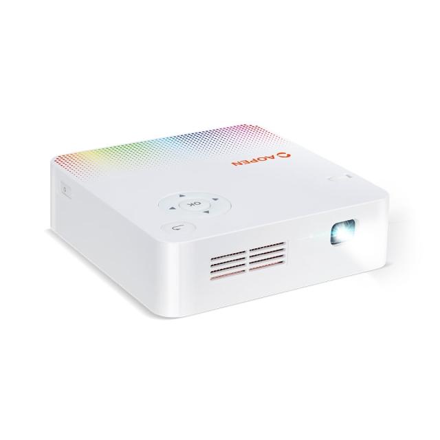 Мултимедиен проектор AOPEN Projector PV10 (powered by Acer), DLP, WVGA (854 x 480), 300Lm, 5000:1, LED Lamp (up to 30,000 hours), HDMI, DC Out (5V/0.5A, USB Type A), Stereo mini jack, WiFi, Speaker 2W, 0.4Kg, White + Logitech Wireless Presenter R400